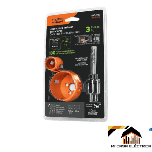 Juego de 3 piezas para instalar cerradura